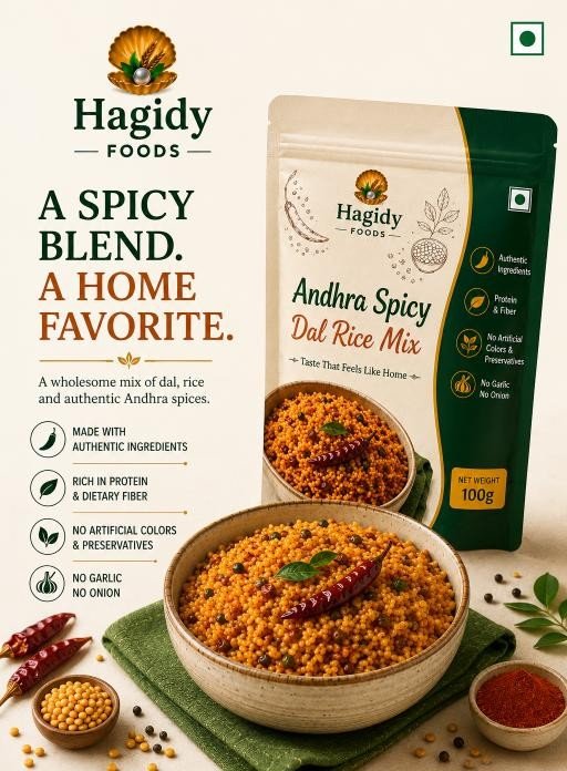 Hagidy Foods Andhra Spicy Dal Rice mix